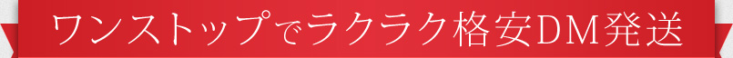 ワンストップでラクラク格安DM発送